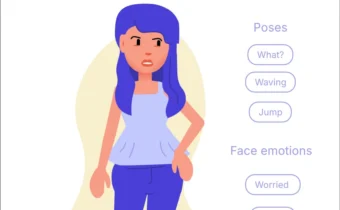 Interactive girl character